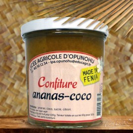 Confiture artisanale moorea 350g ananas coco tahiti