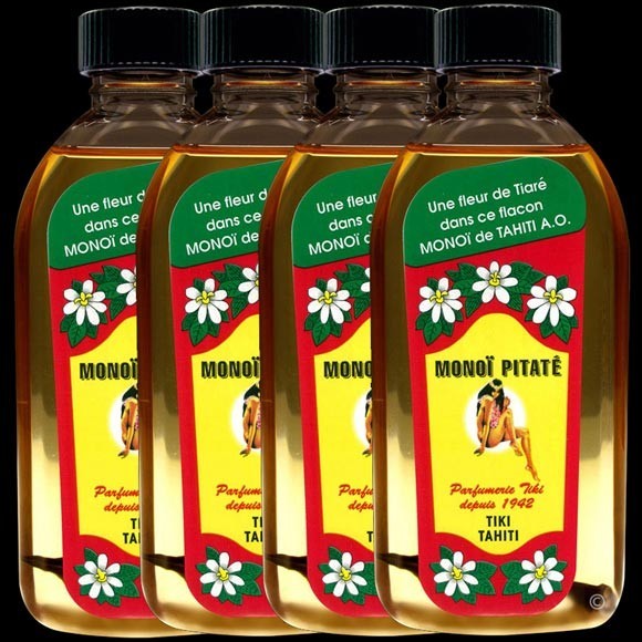 4 monoi tiki tahiti 120ml pitate jasmin (dont 1 gratuit)