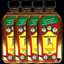 4 monoi tiki tahiti 120ml pitate jasmin (dont 1 gratuit)