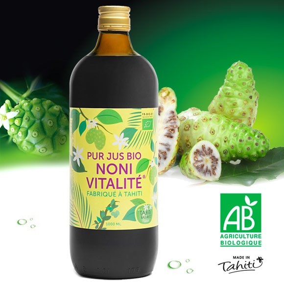 Pur jus de noni detox tahiti naturel bio 1l