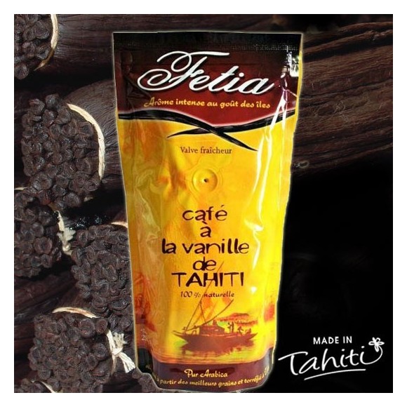 Cafe moulu fetia a la vanille de tahiti 250g