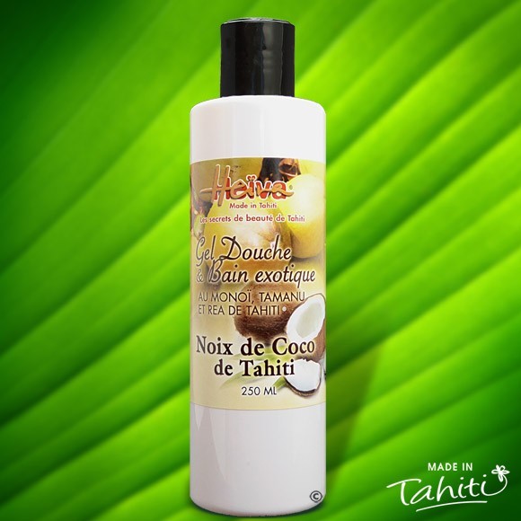 Gel douche monoi tamanu heiva noix de coco tahiti 250ml