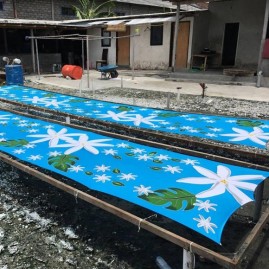 Pareo bali art fait main vegetal et fleurs tahiti 8361-a1