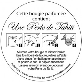 Une perle de tahiti dans la bougie au monoi ao 180g