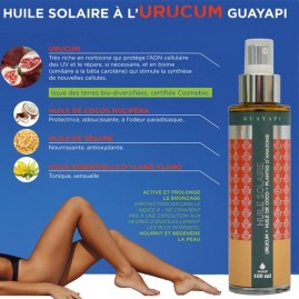 Huile solaire effet cuivre 100ml urucum guayapi