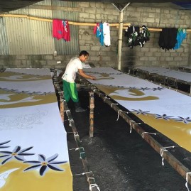 Pareo bali art fait main fleurs de tiare tahiti 8344-f3