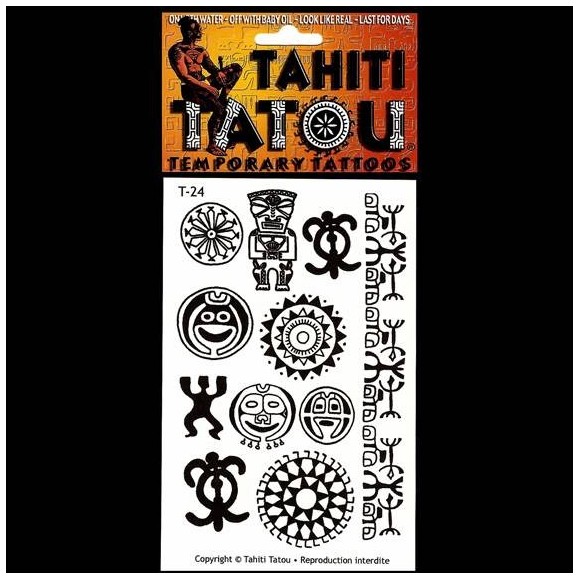 Tattoo temporaire t24 symboles tiki maohi