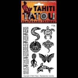 Tattoo temporaire t26 animaux maohi