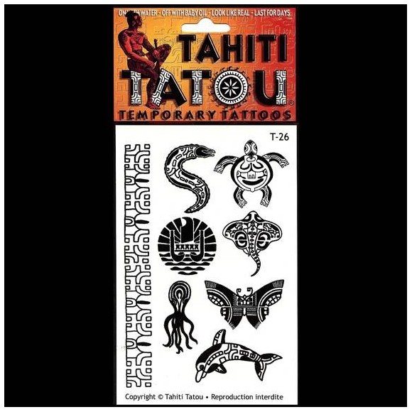 Tattoo temporaire t26 animaux maohi Tattoo temporaire t26 animaux maohi