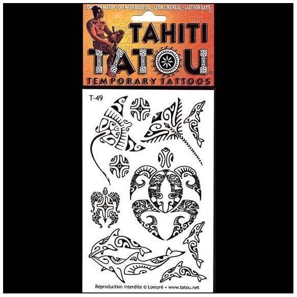 Tattoo temporaire t49 manta et dauphins 2
