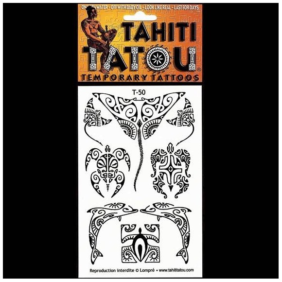 Tatou temporaire t50 tortue dauphins maohi