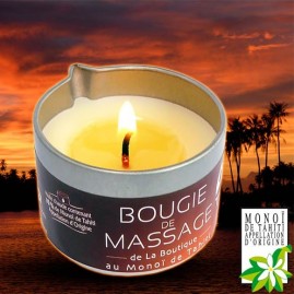 Mini bougie de massage monoi ao tahiti parfum paradis 35g