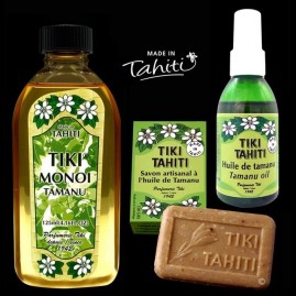 Lot de 3 soins monoi tiki tamanu tahiti