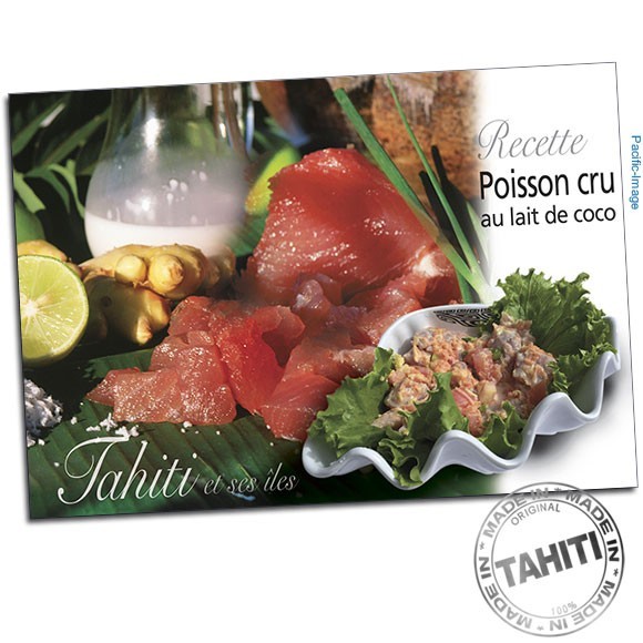 Carte postale tahiti recette du poisson cru cp317