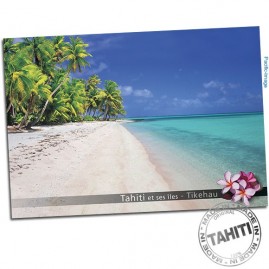 Carte postale plage motu atoll de tikehau cp315