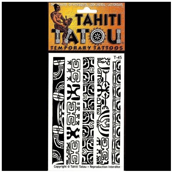 Tatou temporaire t45 symboles marquisiens Tatou temporaire t45 symboles marquisiens