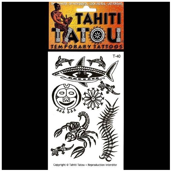 Tattoo temporaire t40 animaux tahiti