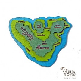 Magnet bois carte de moorea xl varua pacific m15