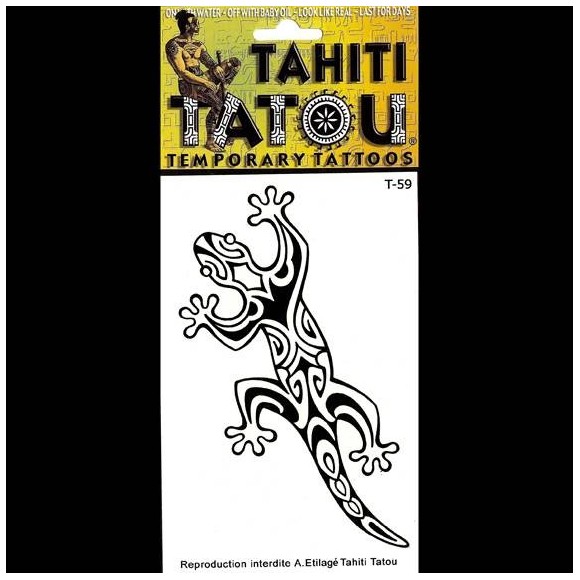 Tattoo temporaire t59 margouillat tahiti