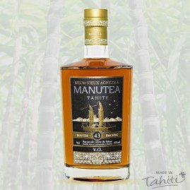 Rhum vieux agricole vo 43 manutea tahiti 70cl