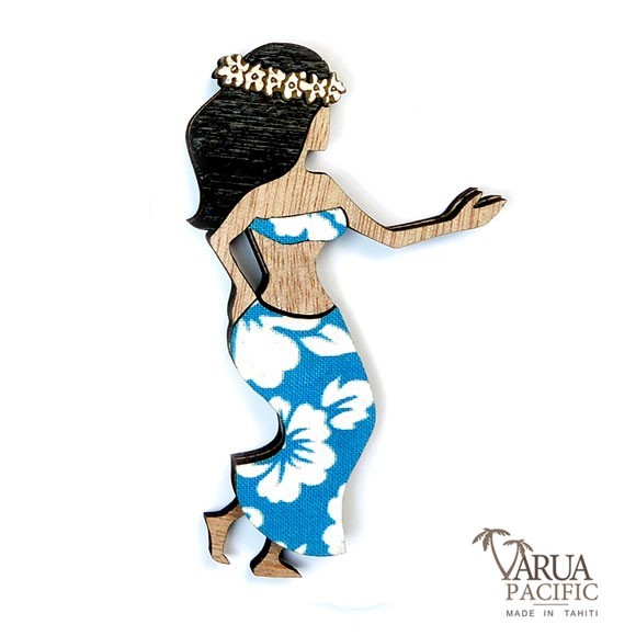 Magnet bois vahine bleue varua pacific m1 Magnet bois vahine bleue varua pacific m1
