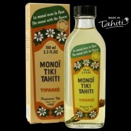 Monoi tiki tahiti flacon verre 100ml tipanie (frangipanier)