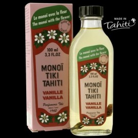 Monoi tiki tahiti flacon verre 100ml vanille