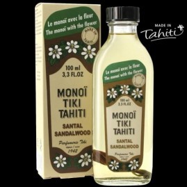 Monoi tiki tahiti flacon verre 100ml santal