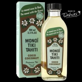 Monoi tiki tahiti flacon verre 100ml noix de coco