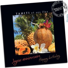 Carte anniversaire fruits de tahiti et ses iles a1450