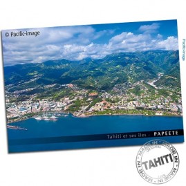 Carte postale vue aerienne de papeete tahiti cp339
