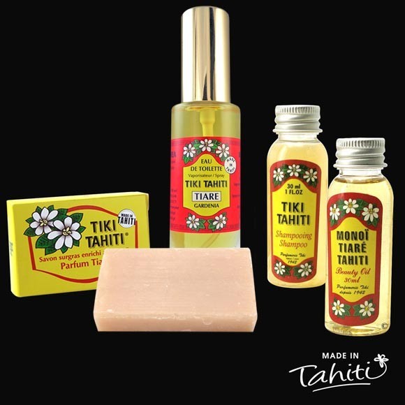 Lot Rikiki Monoi Tiki Decouverte 4 soins parfum Tiare Tahiti