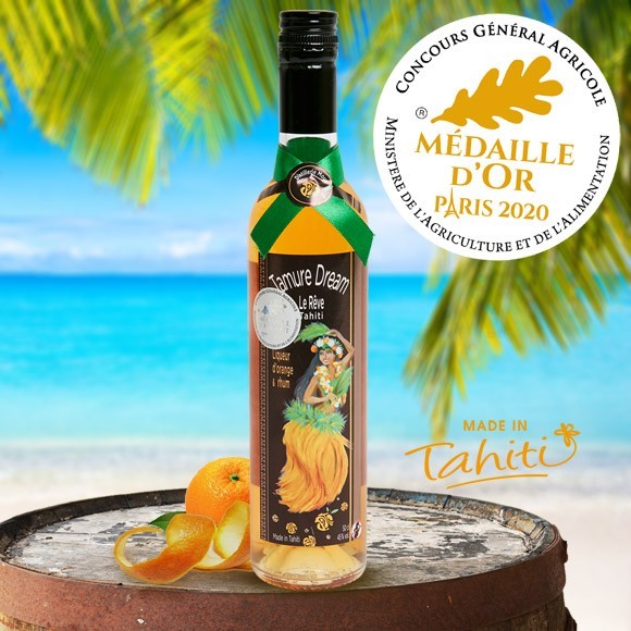 Rhum tamure dream tahiti 45 a la liqueur d'orange 50 cl Rhum tamure dream tahiti 45 a la liqueur d'orange 50 cl