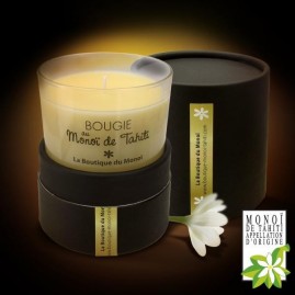 Une perle de tahiti dans la bougie au monoi ao coffret 180g