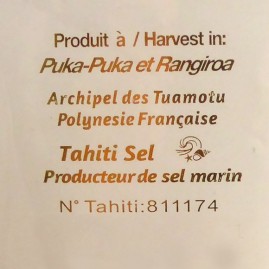 Fleur de sel tuamotu avec citron des iles 60g tahiti sel