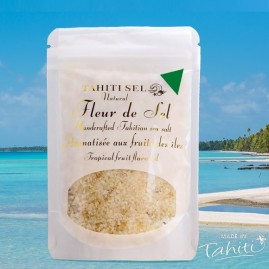 Fleur de sel tuamotu avec citron des iles 60g tahiti sel