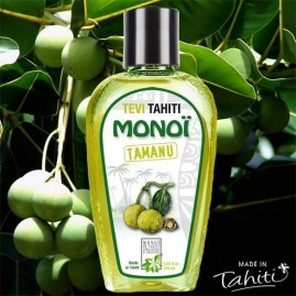 Monoi tevi tahiti 100% naturel 120ml a l'huile de tamanu 10%