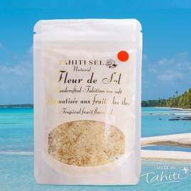 Fleur de sel tuamotu avec papaye passion 60g tahiti sel