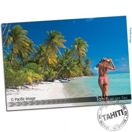 Carte postale vahine tahiti atoll de fakarava cp353