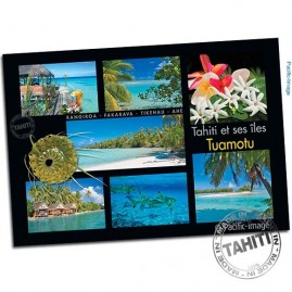 Carte postale panorama d'images des tuamotu cp369