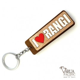 Porte cles en bois varua pacific  i love rangiroa pc13bis