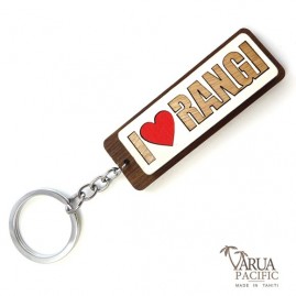 Porte cles en bois varua pacific  i love rangiroa pc13