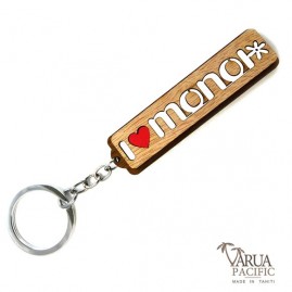 Porte cles bois varua pacific  i love monoi pc15