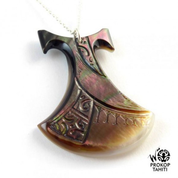 Chaine argent pendentif nacre gravee pilon xl pe4 Chaine argent pendentif nacre gravee pilon xl pe4