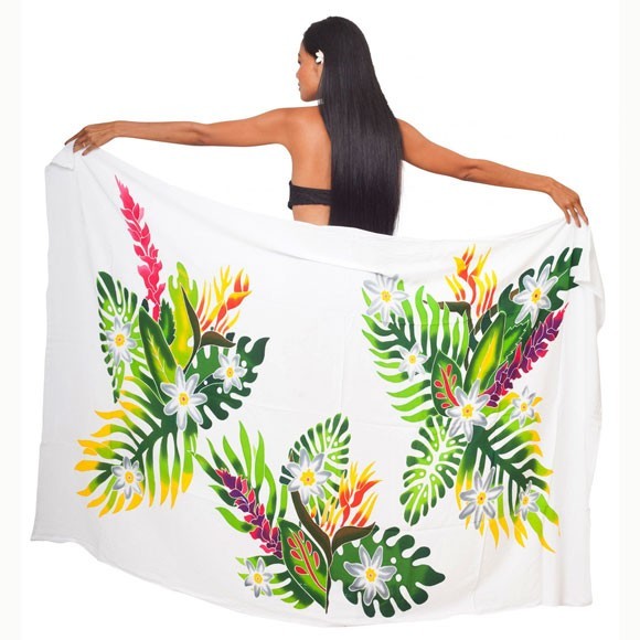 Pareo bali art fait main vegetal et fleurs tahiti 8361-a1 Pareo bali art fait main vegetal et fleurs tahiti 8361-a1