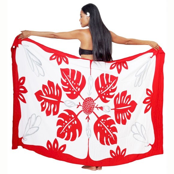 Pareo bali art fait main facon tifaifai tahiti 8180-g1 Pareo bali art fait main facon tifaifai tahiti 8180-g1