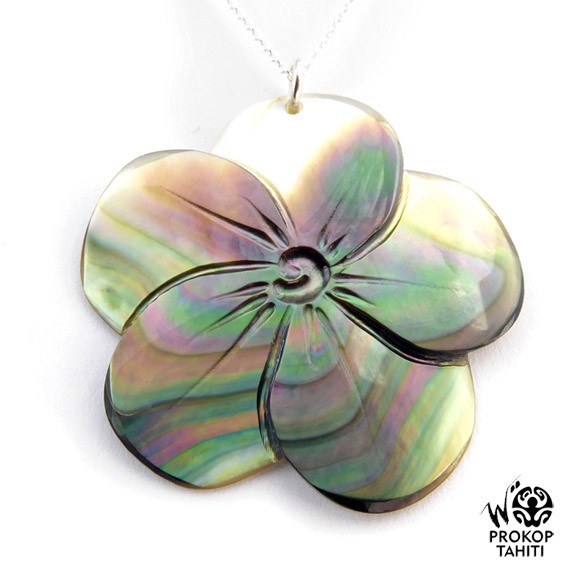 Chaine argent pendentif nacre fleur tahiti prokop 5ffv Chaine argent pendentif nacre fleur tahiti prokop 5ffv