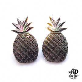 Boucles oreilles argent ananas tahiti nacre prokop boa5