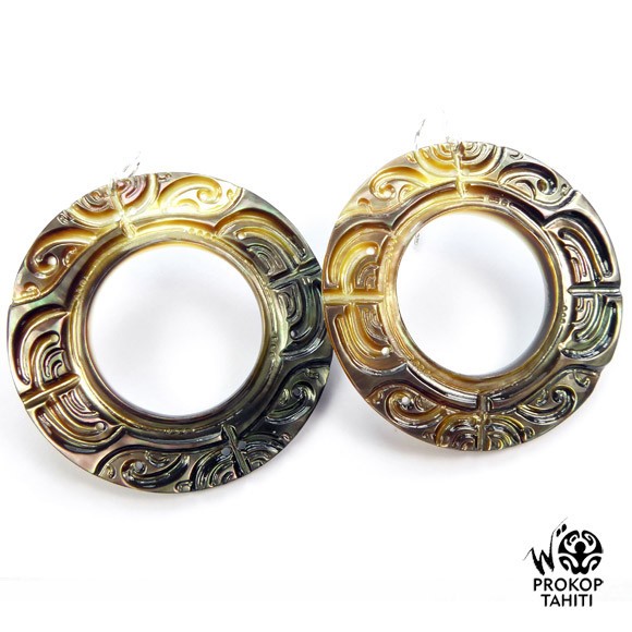 Boucles oreilles creoles argent xxl nacre prokop boh5 Boucles oreilles creoles argent xxl nacre prokop boh5