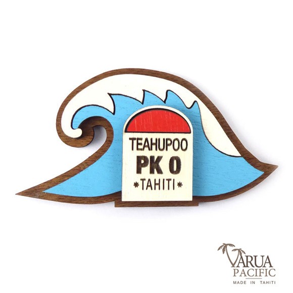 Magnet bois pko vague teahupoo tahiti varua pacific m18